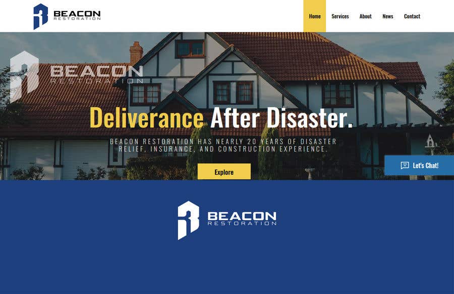 Kilpailutyö #983 kilpailussa                                                 Logo Design (Rebrand) - Beacon Restoration
                                            