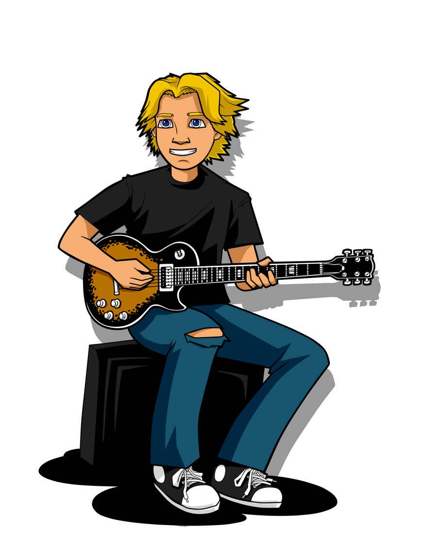 Intrarea #129 pentru concursul „                                                Guitarist Rocker Caricature/Cartoon for Merchandise
                                            ”
