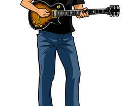 #194 for Guitarist Rocker Caricature/Cartoon for Merchandise af mujahidszaofari