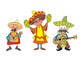 Miniatura da Inscrição nº 6 do Concurso para                                                     Illustration of 3 Cartoon Mexican Guys
                                                