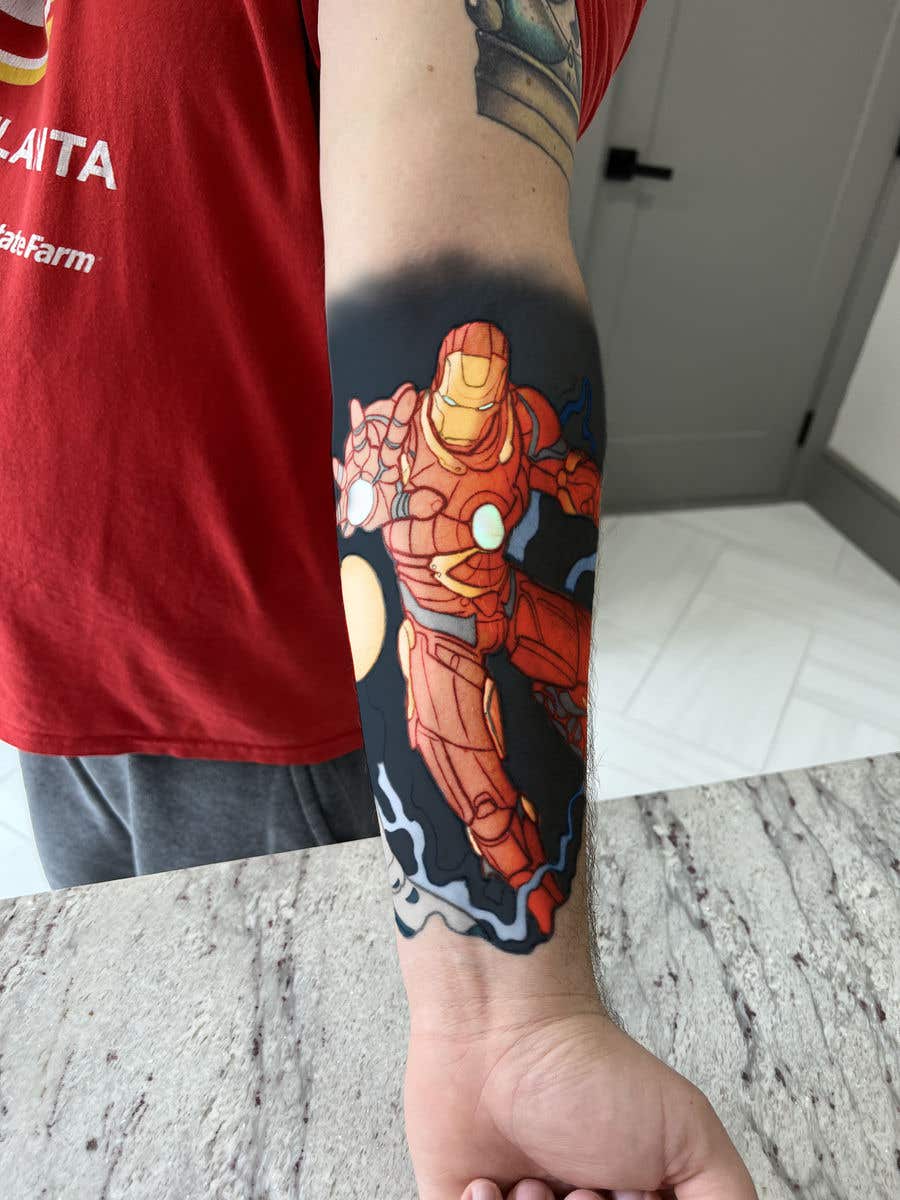 Contest Entry #35 for                                                 Add color to my photo for my tattoo- Iron Man & Astronaut
                                            