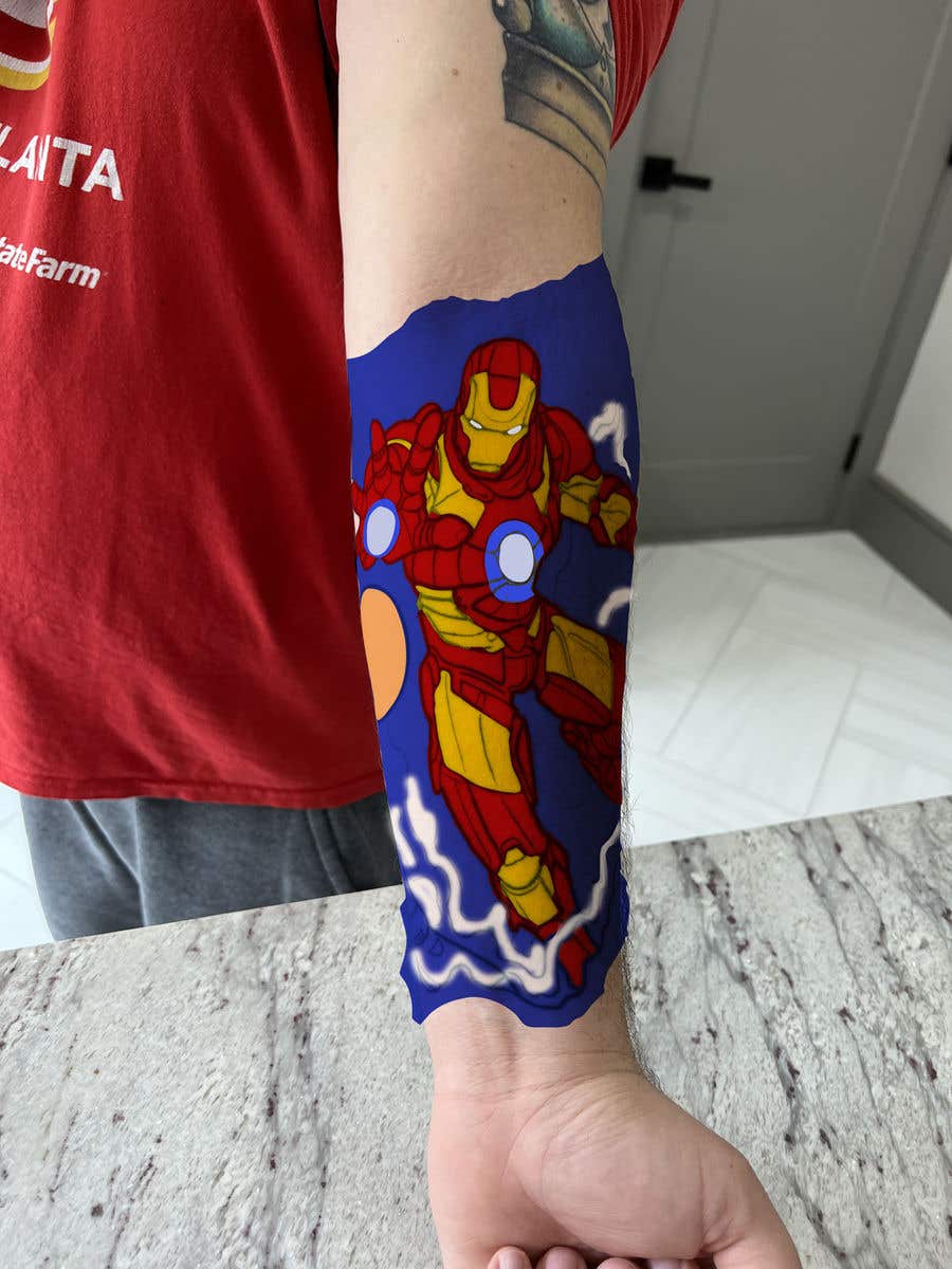 
                                                                                                                        Contest Entry #                                            23
                                         for                                             Add color to my photo for my tattoo- Iron Man & Astronaut
                                        