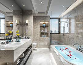 nº 12 pour Interior design 3D render of bathrooms par ah2342 
