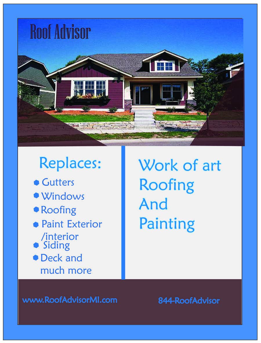 Конкурсная заявка №58 для                                                 Work of art roofing and painting
                                            