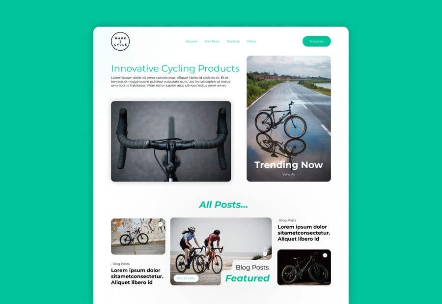 Конкурсная заявка №145 для                                                 Content Website for Cycling products
                                            