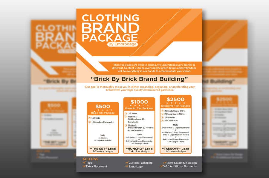 Contest Entry #40 for                                                 Pricing Menu/Flyer for clothing manufacturer
                                            