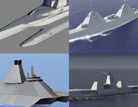 Nro 36 kilpailuun Zumwalt Destroyer and F35 Mash up or alternative displacement ship and multi propulsion craft mash up. käyttäjältä Mia909