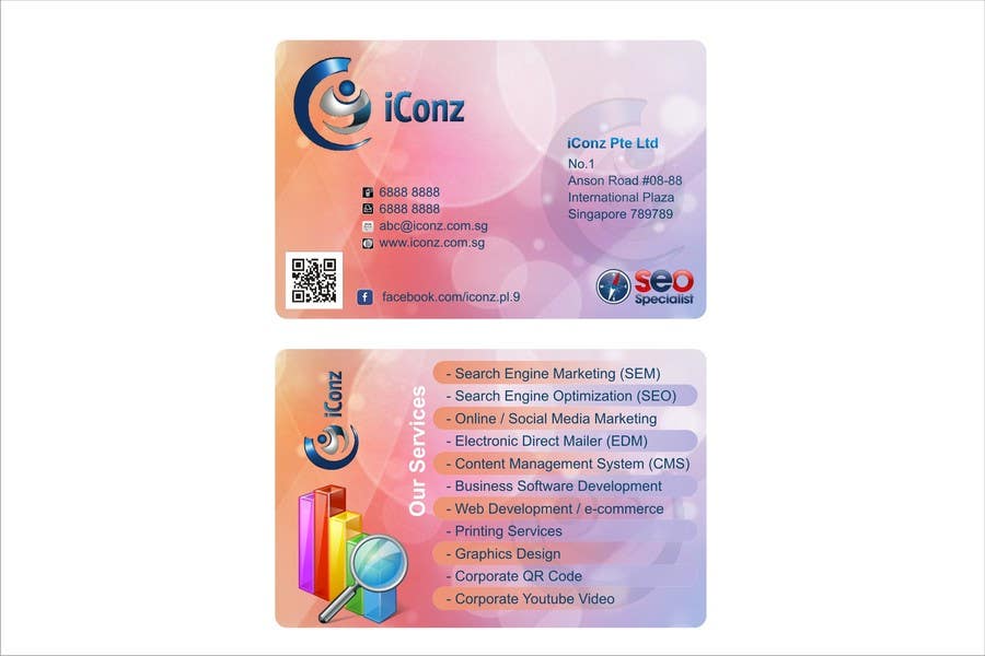 Bài tham dự cuộc thi #9 cho                                                 Design some Business Cards for iConz Pte Ltd
                                            