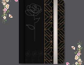 two covers of a book with flowers on a black
