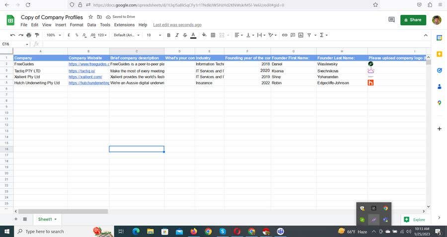 a screenshot of a spreadsheet with a count of numbers on a table