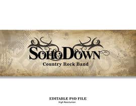 Nro 116 kilpailuun Scrim Banner Design for Country Rock Band käyttäjältä aryayudistira104