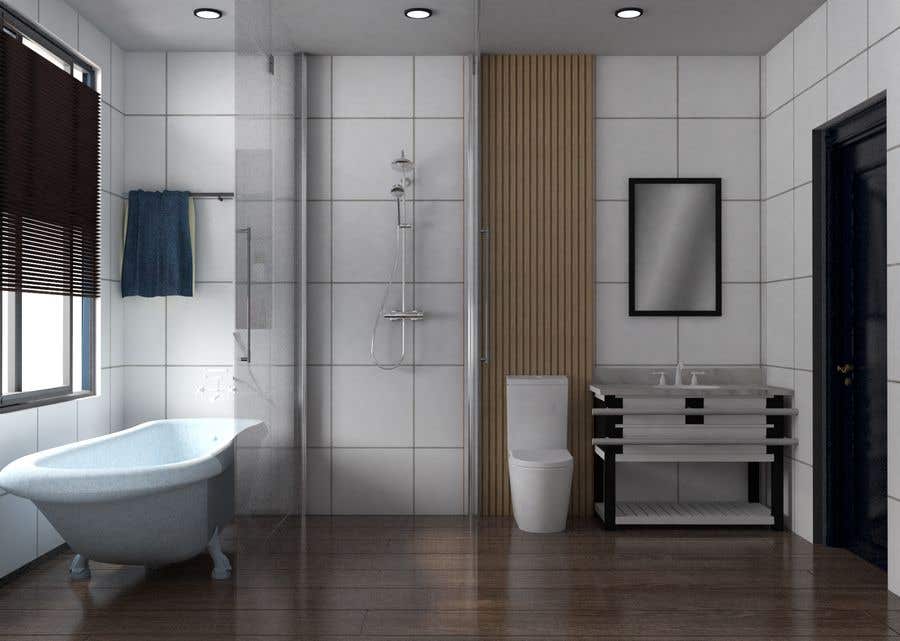 Contest Entry #7 for                                                 3D Bathroom Render, interior design
                                            