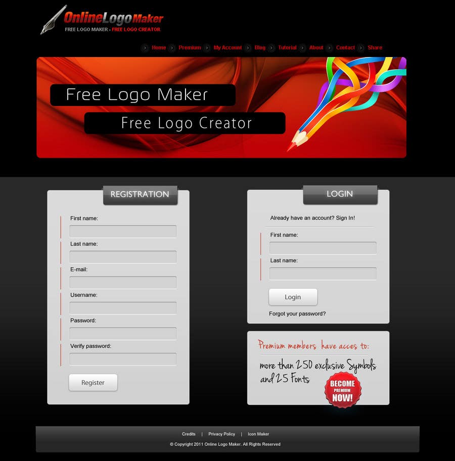 Proposta in Concorso #17 per                                                 Sign Up page for Online Logo Maker
                                            