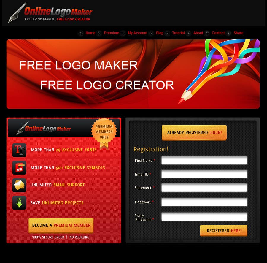 Συμμετοχή Διαγωνισμού #31 για                                                 Sign Up page for Online Logo Maker
                                            