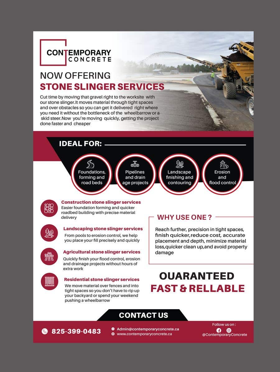 Kilpailutyö #101 kilpailussa                                                 Stone Slinger Services Flyer/Brochure/emailbrochure
                                            