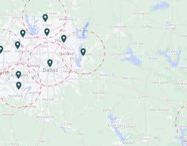 #4 za Map of Dallas Fort Worth area of Texas with 12 addresses pin and a 15 mile radius drawn around od ognjengiogi