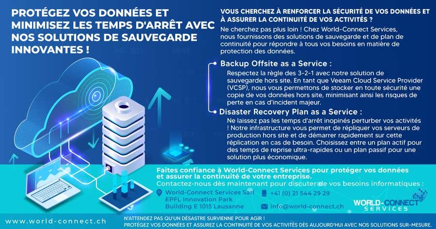 Participación en el concurso Nro.64 para                                                 Creation of an image to illustrate a LinkedIn post about backup and data recovery solutions
                                            