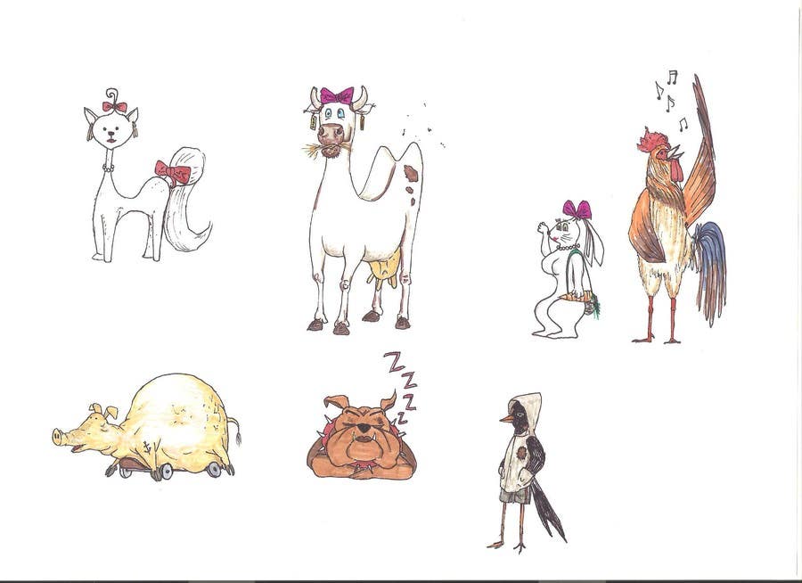 Kilpailutyö #61 kilpailussa                                                 Cute animal doodles
                                            