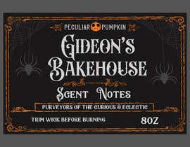 #146 untuk Label Designer Wanted: Create a Candle Label design for a dark, spooky, and Halloween-themed brand named Peculiar Pumpkin oleh pgaak2