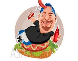 #64 for Illustration of a man with a hot dog by ashvinirudrake13