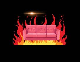 Nro 60 kilpailuun draw a vector graphic of a couch/sofa being roasted on a spit over an open fire käyttäjältä mjalnur55