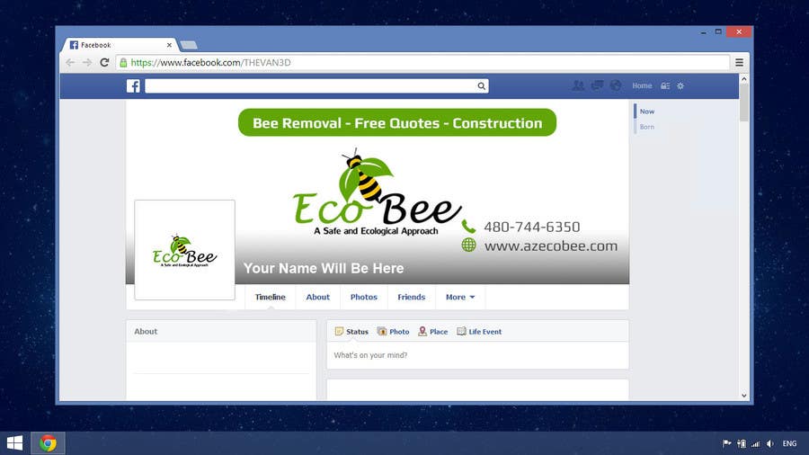 Inscrição nº 17 do Concurso para                                                 Design a Facebook Cover and Profile Pic for AZ Eco Bee
                                            