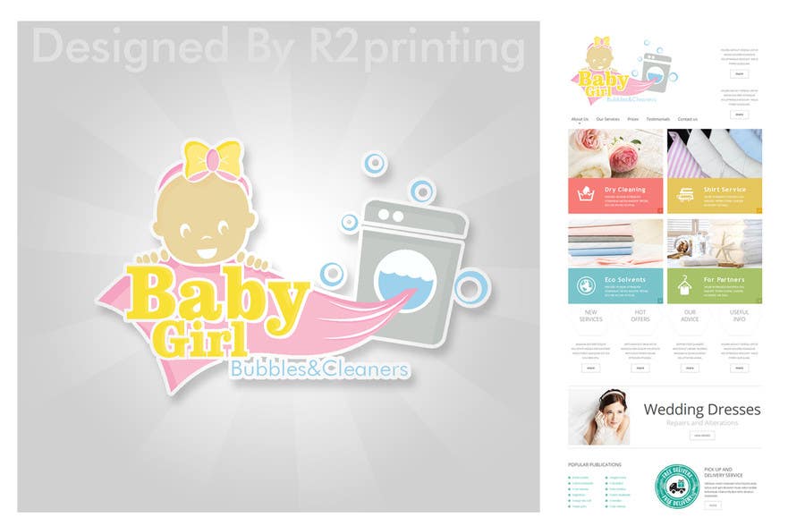 Penyertaan Peraduan #13 untuk                                                 Design a Logo for Baby Girl Bubbles & Cleaners
                                            