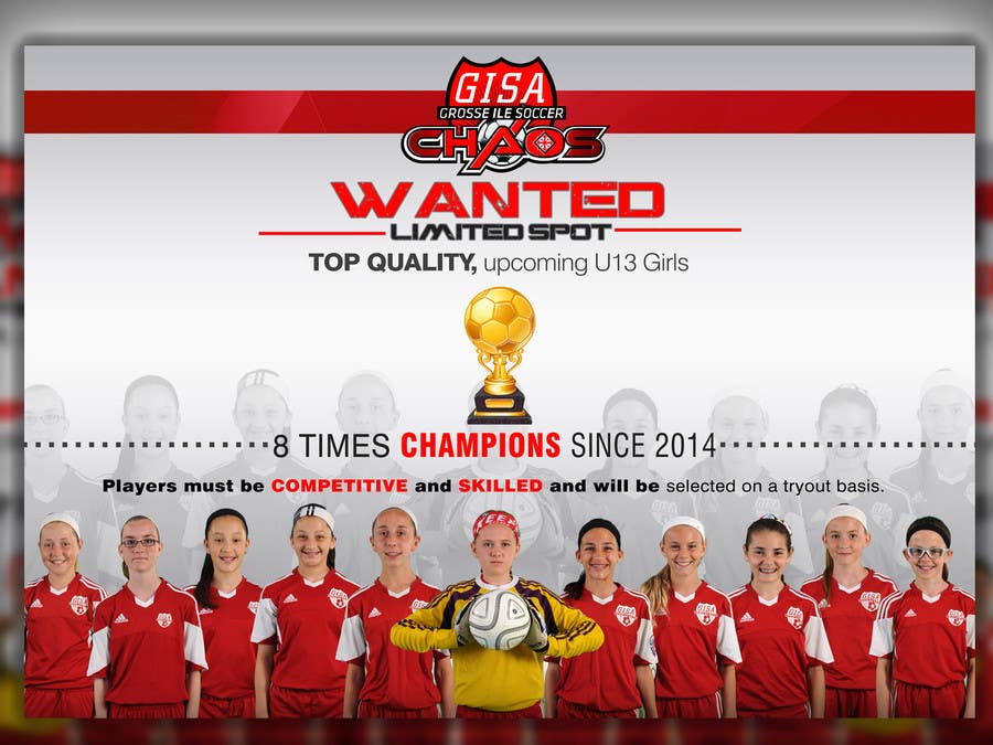 Konkurrenceindlæg #5 for                                                 Design a Flyer for Advertisement for Soccer team
                                            