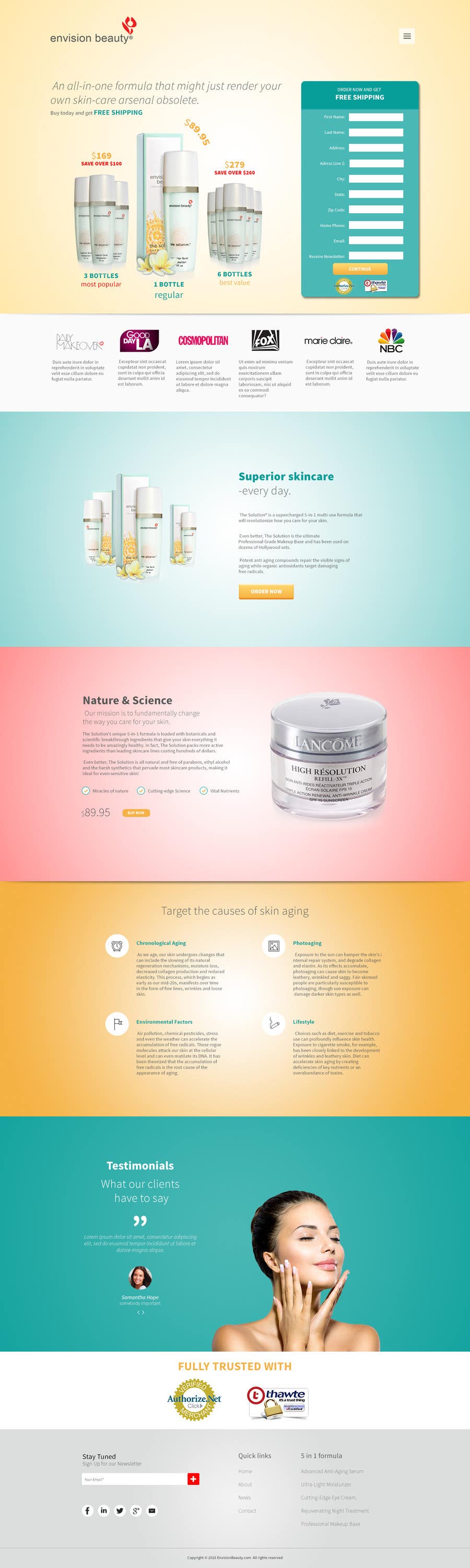 Konkurrenceindlæg #3 for                                                 Design a Skin Care Landing page for PPC campaign to collect leads
                                            