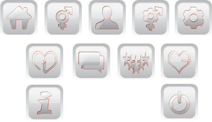 Kilpailutyö #9 kilpailussa                                                 Design some Icons for a mobile dating app
                                            