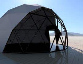 Nro 3 kilpailuun Rendering of a geodesic dome house connected with a tunnel käyttäjältä jokubaslabanausk