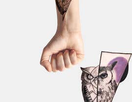 #397 for Geometric and watercolour wrist owl tattoo design by Muzafarbaloch