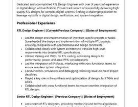 #2 untuk Need help in creating resume for RTL design engineer  - 01/12/2023 23:10 EST oleh archibyrka