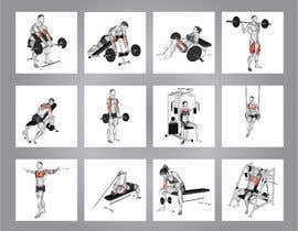 #14 para Creation of 150 Black and White Sport Exercise Images with Highlighted Muscles - 06/12/2023 16:49 EST por IstiakAshik22