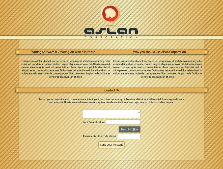 Participación en el concurso Nro.27 para                                                 Graphic Design for Aslan Corporation
                                            