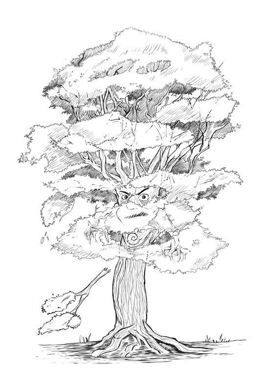 Inscrição nº 28 do Concurso para                                                 Pen and ink tree character
                                            