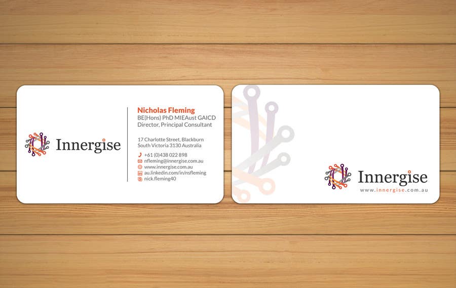 Bài tham dự cuộc thi #219 cho                                                 Design business cards for Innergise
                                            