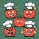 Creative Chef Tomato Emoji Design