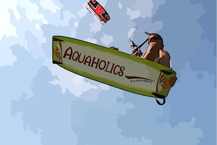 Bài tham dự cuộc thi #7 cho                                                 Logo for Aquaholics Kitesurfing
                                            