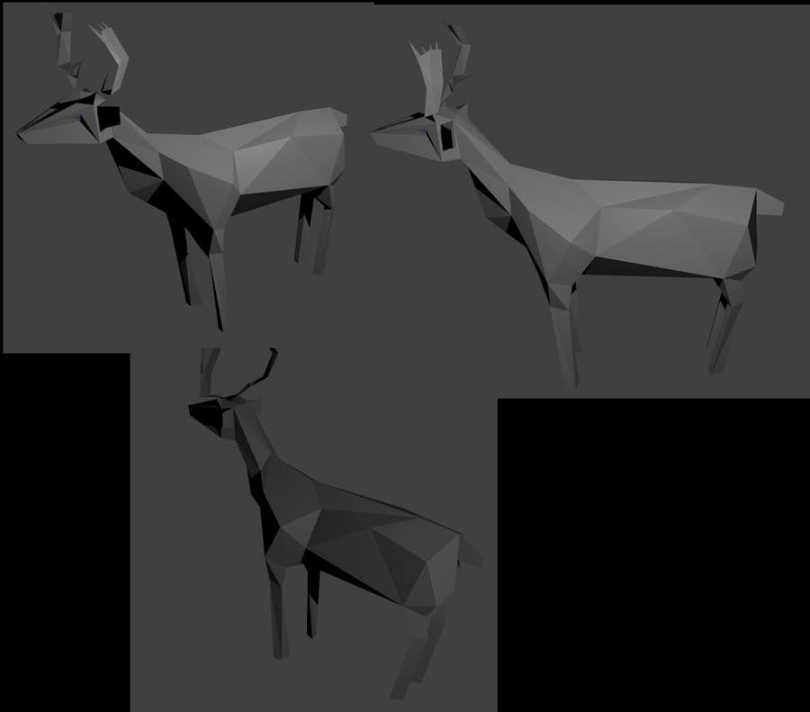 Proposition n°5 du concours                                                 3D planar stag (deer)
                                            