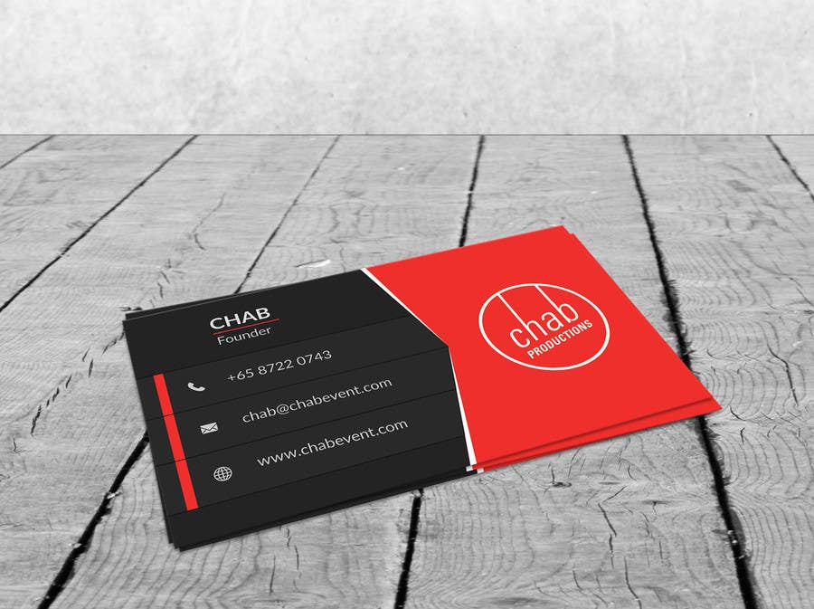 Penyertaan Peraduan #10 untuk                                                 Design some AWESOME Business Cards for Chab Pte Ltd
                                            
