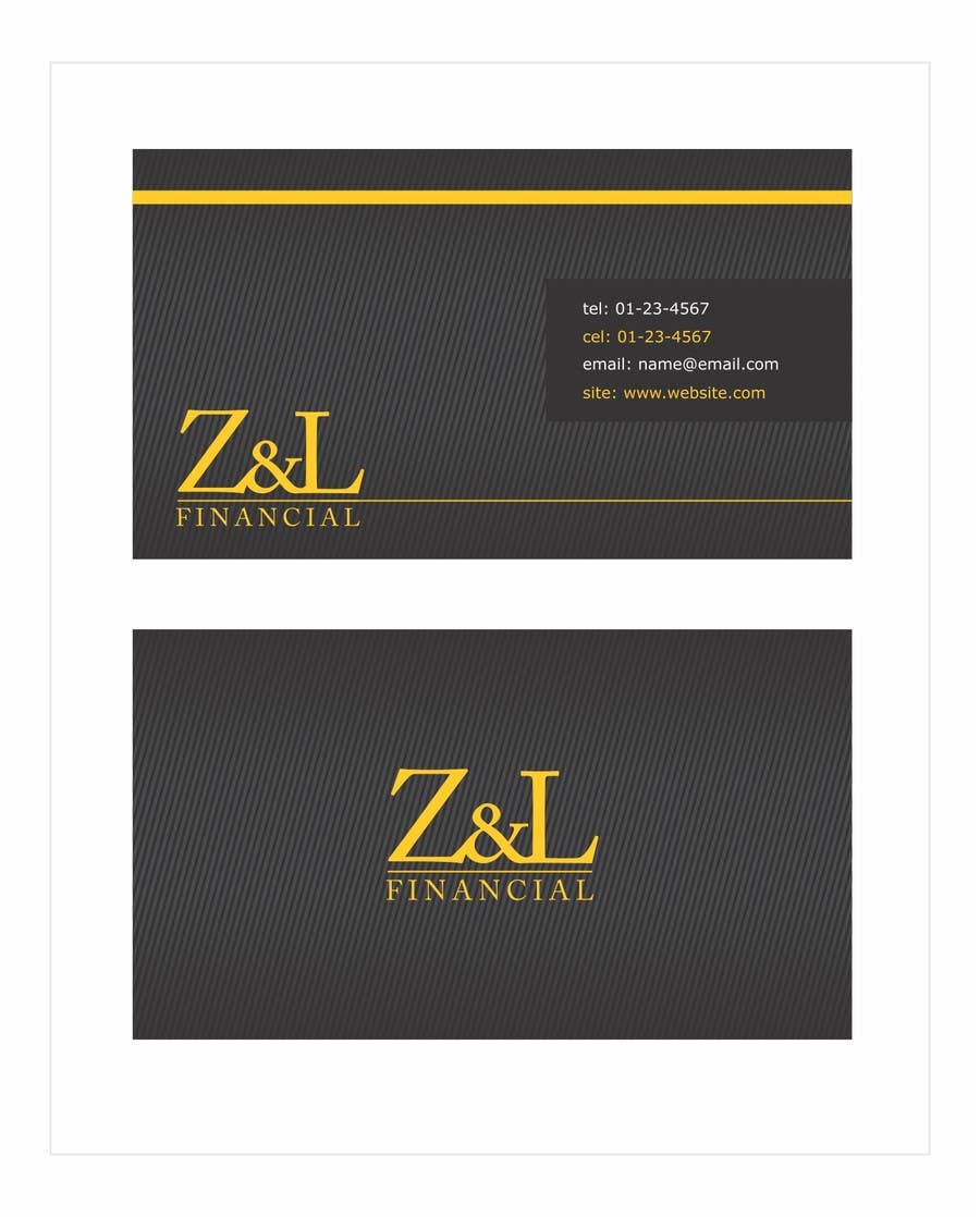 Bài tham dự cuộc thi #94 cho                                                 Design some Business Cards for Z and L financial
                                            