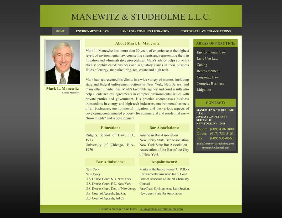 Participación en el concurso Nro.116 para                                                 Website Design for Manewitz & Studholme LLC
                                            