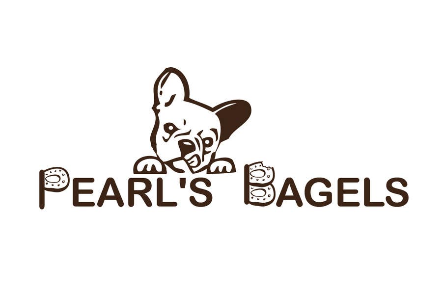 Entry #7 by erangamail for French Bulldog -- "Pearl's Bagels" bagel