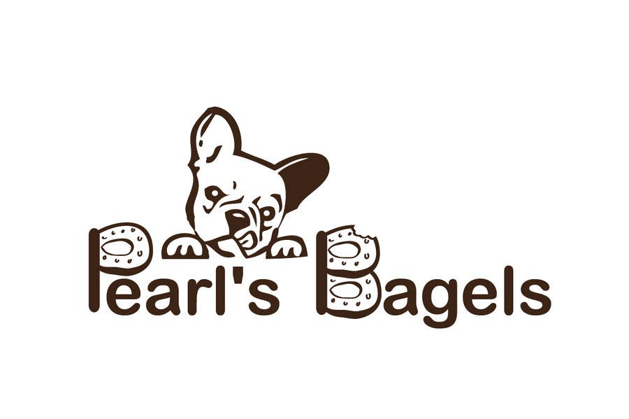 Konkurrenceindlæg #8 for                                                 French Bulldog -- "Pearl's Bagels" bagel company logo
                                            