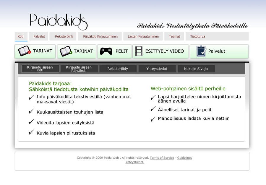 
                                                                                                                        Konkurrenceindlæg #                                            9
                                         for                                             Graphic Redesign: Front page of web app for nursery schools (PSD)
                                        