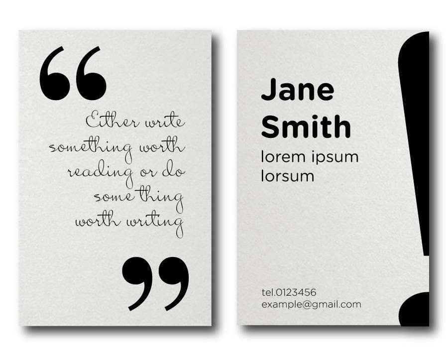 Contest Entry #9 for                                                 Design a Business Card for a Professional Writer.
                                            