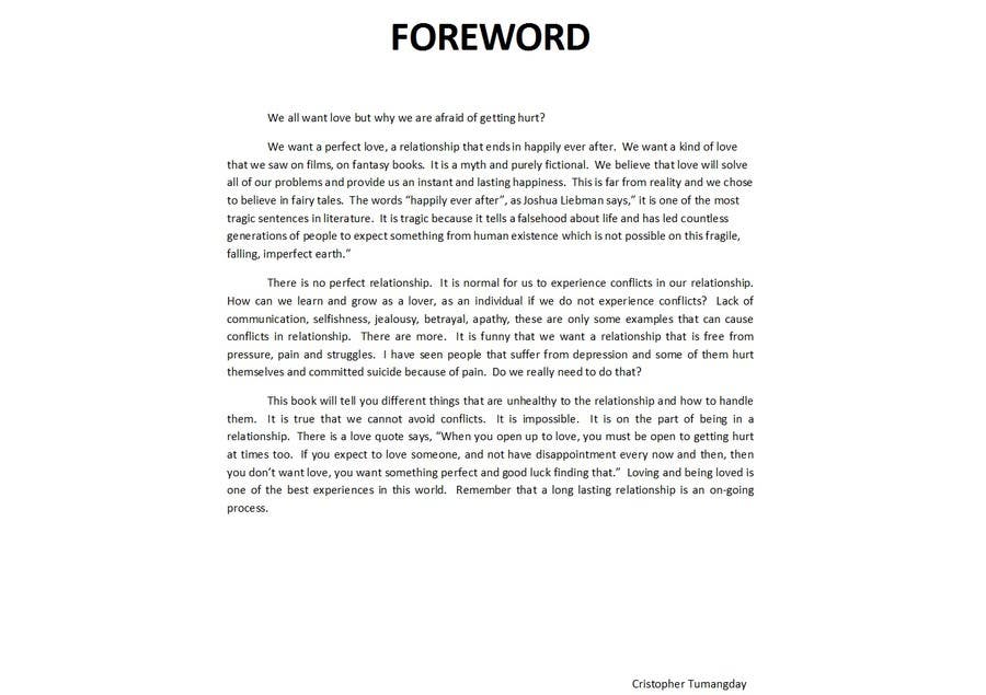 Proposition n°9 du concours                                                 Foreword for relationship guide book
                                            