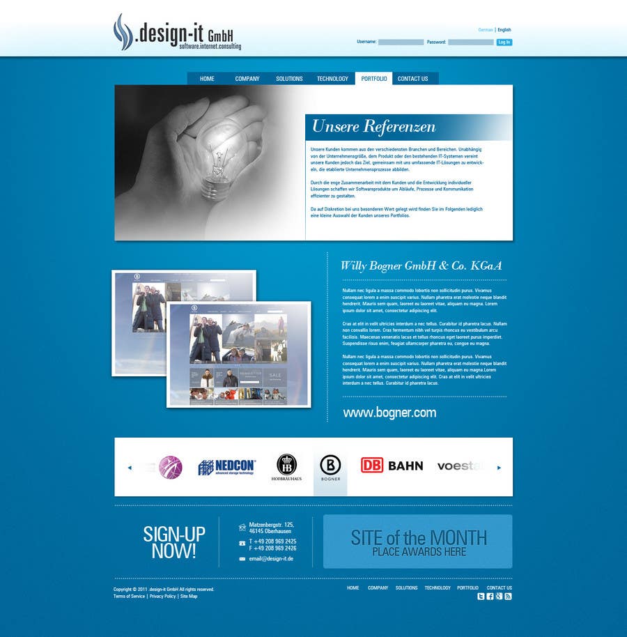 Wettbewerbs Eintrag #29 für                                                 Website Design for .design-it GmbH - software.internet.consulting
                                            