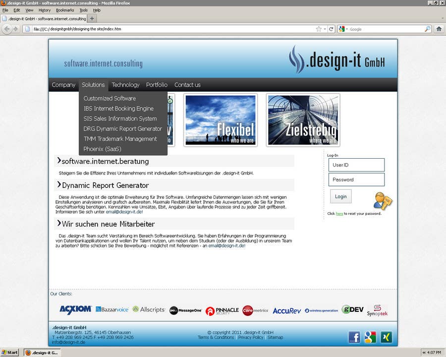 Natečajni vnos #11 za                                                 Website Design for .design-it GmbH - software.internet.consulting
                                            
